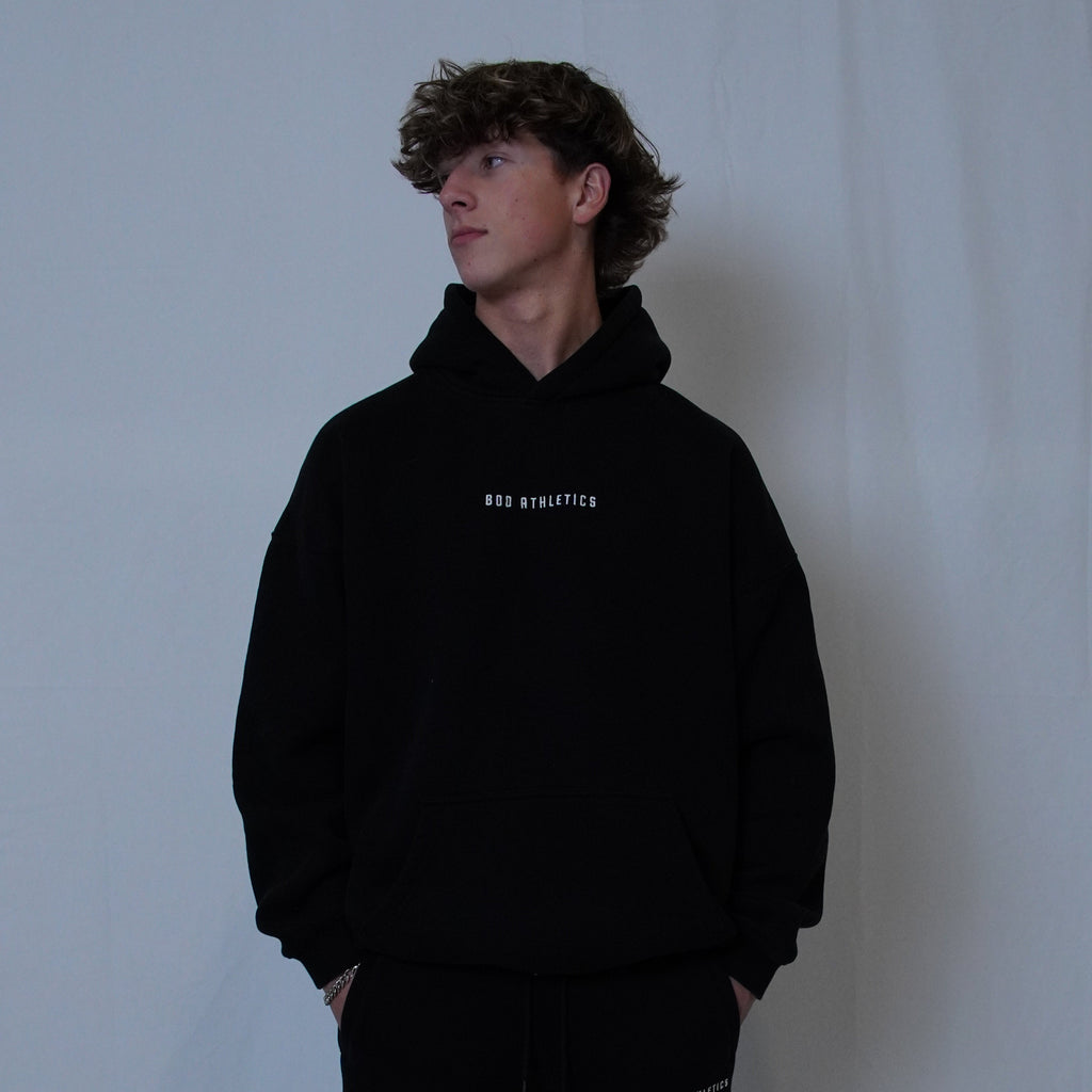 Stitch Hoodie-Black